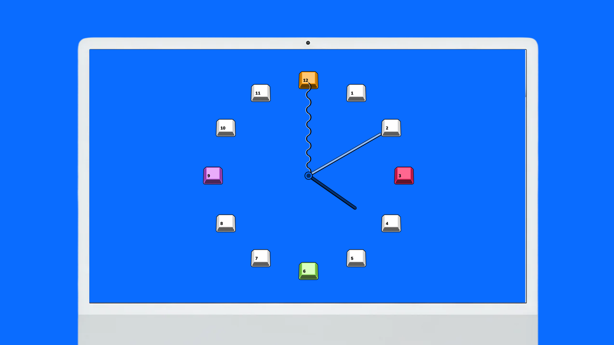 Analogue clock screen saver